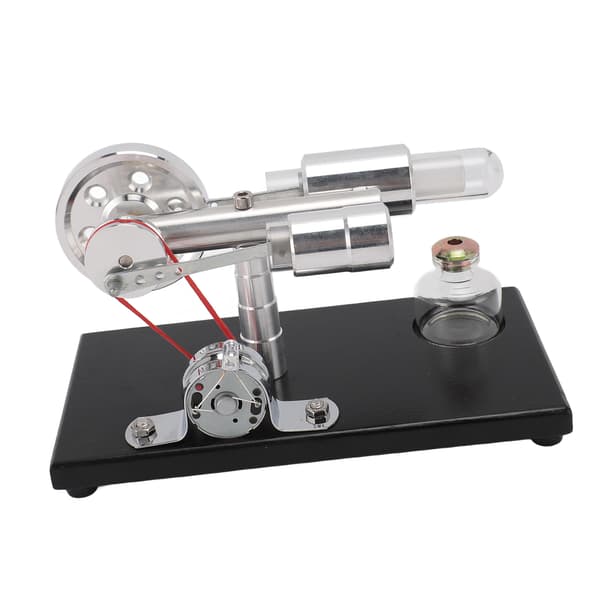 Sterling Engine Model med Farverigt LED-lys Stirling Engine Motor Model Pædagogisk Legetøj Elektricitetsgenerator