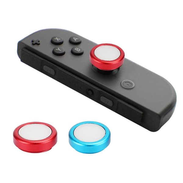 2 STK Silikone Gel Knap Hætte Beskyttelsescover til Switch Spilcontroller Joystick (BlåRød)
