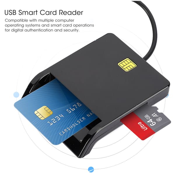 USB2.0 multifunktions smartkortlæser til M2 / MS / Bank / ID / SIM-hukommelse / CAC-kort