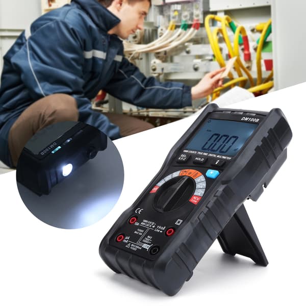 DM100B Digital Multimeter LCD Bakgrundsbelyst Voltmeter Industriell Testutrustning Noggrann Testare