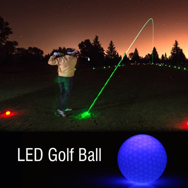 1 stk. Elektronisk LED-lysende golfbold til mørk nat sportstræning (blå)