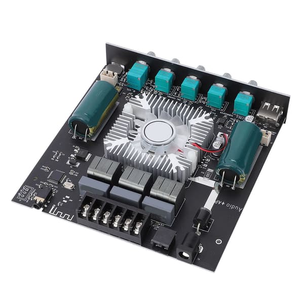 2.1-kanals Bluetooth-forstærkermodul 160Wx2 + 220W Sub, Bas- og Diskantknapper, Audio Receiver Board
