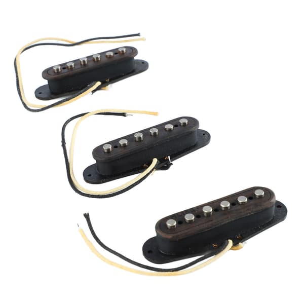 3 st gitarrpickuper i metall och trä, 6-strängad pickup-ersättning för elektrisk akustisk gitarr, rosenträ