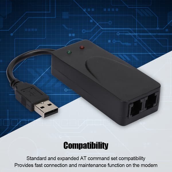 Faxmodem Dubbelport USB2.0 56K Externt Modem Drivrutin för Win 7/Win 8/Win 10/Win XP