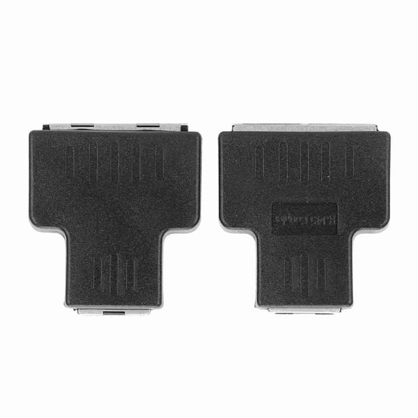 2 stk. Ethernet-kabeladapter 1-ind 2-ud RJ45 hun-interface LAN-stik kabeludvider splitter til internetkabel