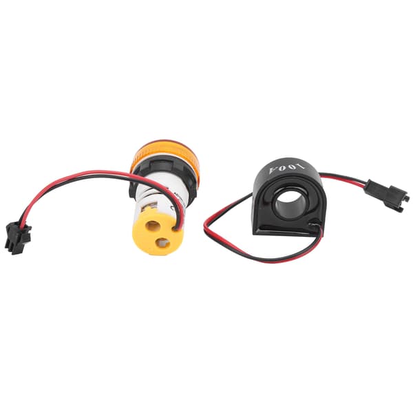 AC50-500V 0-100A Volt Amp Meter Lampe, Gul LED Dobbelt Display, 22mm Panel