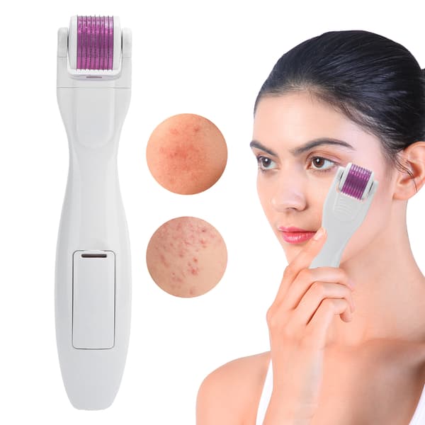 Mikronåls Derma Roller Vibrations Mikronåls Ansiktsroller Fotonterapi Ljusroller
