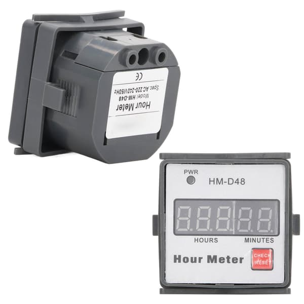 Timetæller Digital Display Timer ABS Måler 0‑999,99 Timer Tidsværktøj AC 220‑240V