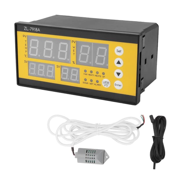 Inkubator Temperatur Fugtighedssensor LED Lys Speciel Engelsk Controller til Inkubator 100‑240V