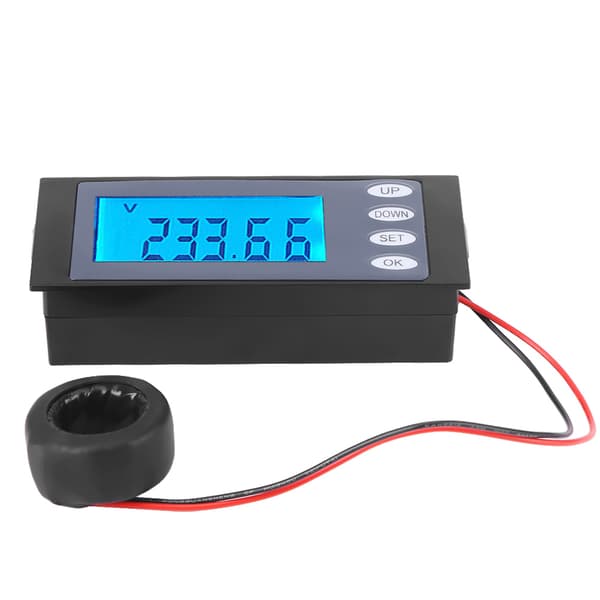 PEACEFAIR Digital AC 80-260V 100A Ström Spänning Watt KWh Tid Panelmätare Voltmeter CT