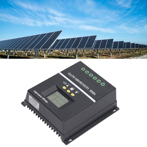 MPPT Solar Charge Controller Dubbla USB-portar Bakgrundsbelyst LCD-display Solpanelsregulator 12V 24V 36V 48V Adaptiv