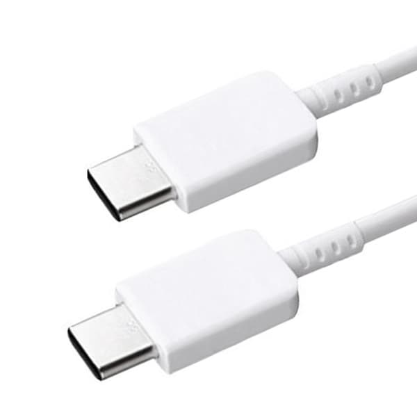 Typ C till Typ C-kabel PD Snabbladdning Flexibel Typ C Datakabel för Android för Note 10 Telefon 1m Vit