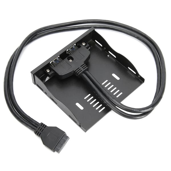 USB3.0 Floppy Frontpanel 3.5'' Floppy Bay 19 Pin til 2 Interface USB3.0 HUB