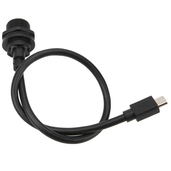 Vandtæt Micro USB-stik IP67 Han/Hun med Kabelstik E10MCTFF/MCAM 0.3m Sort