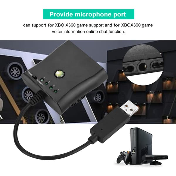 Universal adapterkabelkonverter til PS2-controller til Xbox 360-spilcontroller