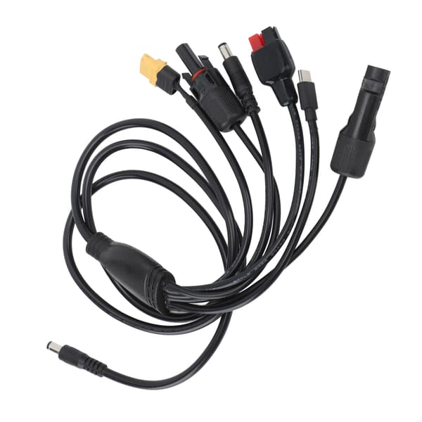 Solopladningskabel Panelstik DC Han til XT60 Han Hun USB C til Anderson DC Han Hoved 1 til 6 1,2 meter