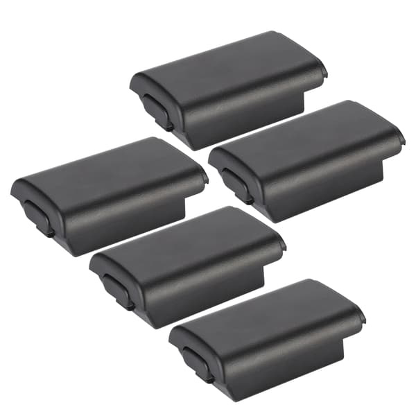 5 stk. universelt udskiftningsbatteridækselsæt til XBOX 360-controller (sort)