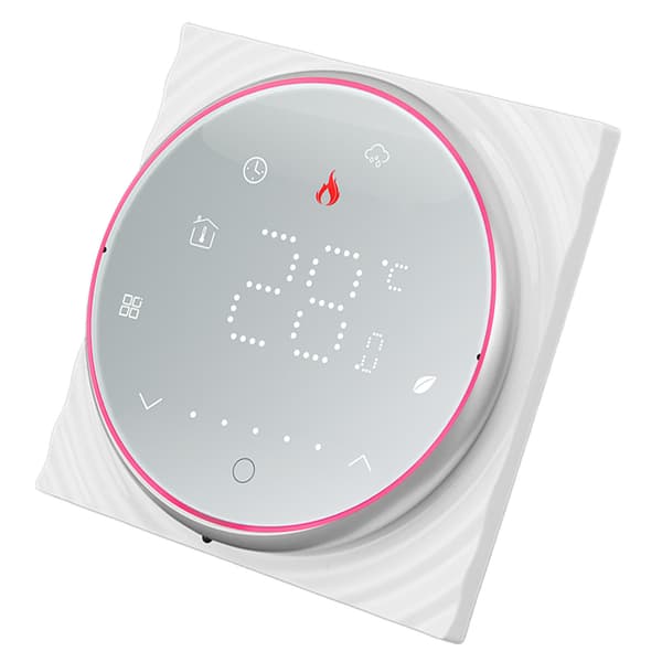 Smart Termostat 1 Vecka Programmerbar LED-display Infälld Rektangulär Bas Digital Termostat AC95‑240V för Pannvärmesystem Vit