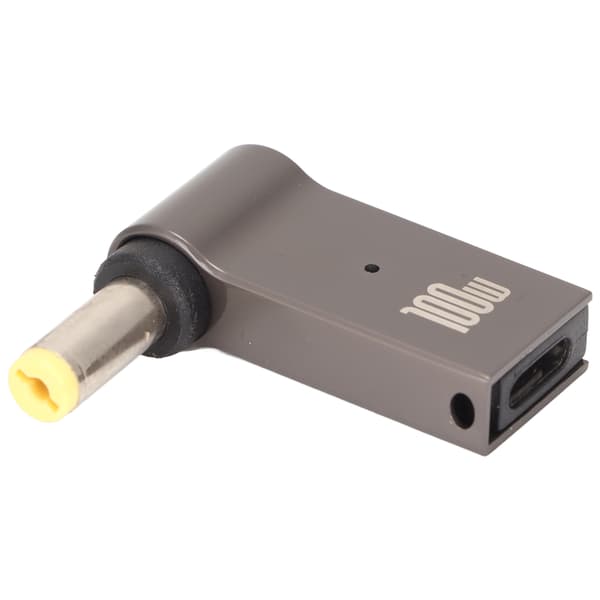 Bærbar opladeradapter PD USB Type C hun til DC-adapter 100w aluminiumslegering albue notebook strømadapter 5.5x1.7mm