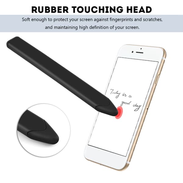 Universal Erstatning Flad Kapacitiv Touch Screen Stylus Pen til iPhone/Blackberry Sort