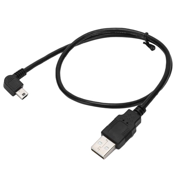 USBA til Mini USBB Kabel Han til Han Albue Venstre Vinkel Strømforsyning Opladerkabel til PC
