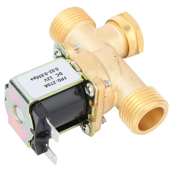 G1/2\" NC Elektrisk magnetventil i mässing Vatteninlopp DC12V, 2-pack för akvarium
