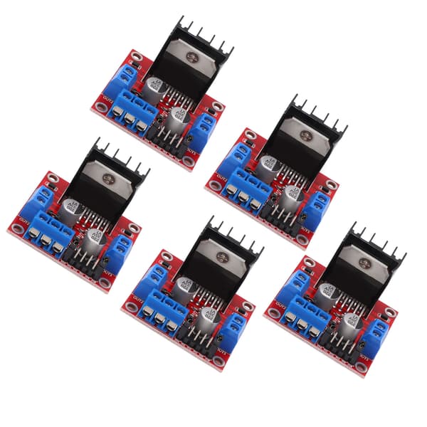 5 stk. L298N Dual H-Bridge Stepper Motor Driver Controller Board Modul
