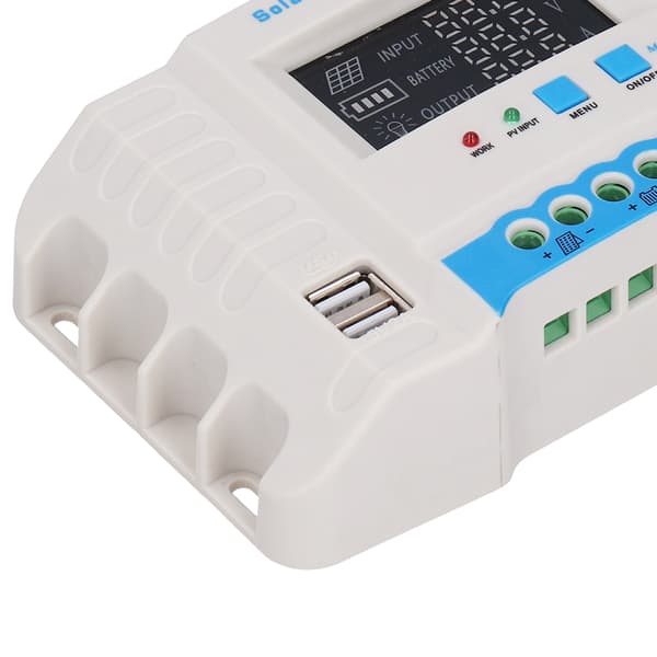 PWM Solar Charge Controller 10A 12V/24V LCD Display ABS Housing MG2430Z til Hjemmesystem