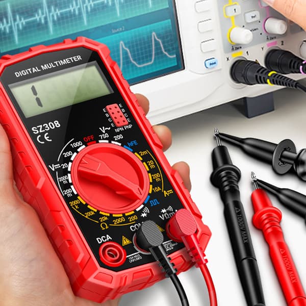 Digital Multimeter 4000 Counts NCV Tester AC DC Spänning Ohm Volt Ampere Meter Bärbar för Hem Bil Verkstad