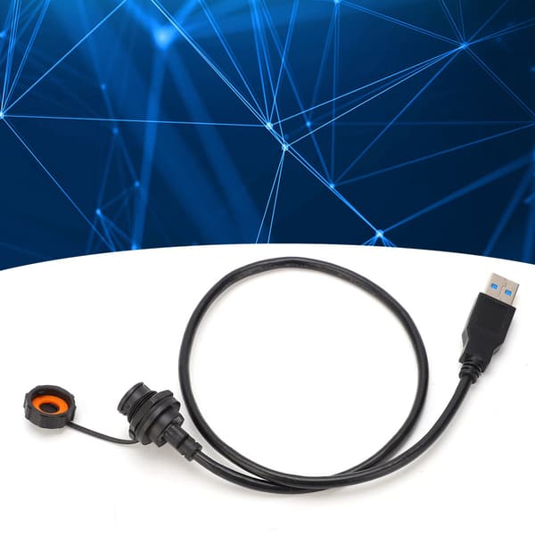 Vandtæt USB-C hun til USB 3.0 han kabelstik IP68 0,5m E10TPCBFF/U3AM