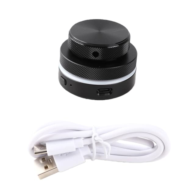 RGB drejeknap volumenkontrol med 2.4G Bluetooth USB-C kablet, sort, til Windows PC