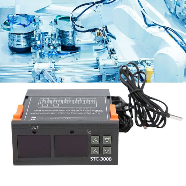 STC-3008 Dobbelt Display 2x NTC Probe Temp Controller Termostat DC12V 12V Digital Switch