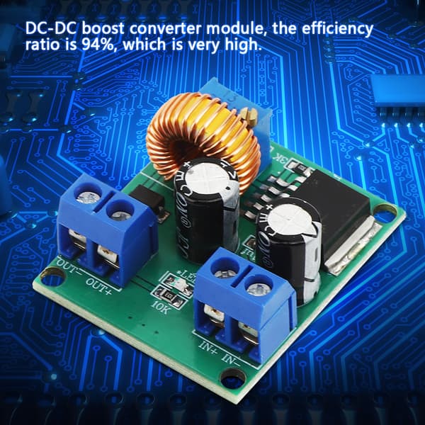 DC 3V-36V til 5V-36V Justerbar Step-Up Boost Konverter Modul 150W med Høj Effekt