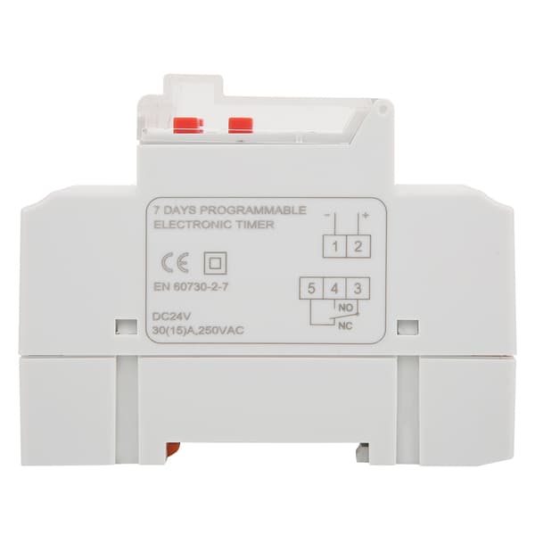 DC 24V 30A Ugentlig 12/24 timer Timerkontakt LCD Tænd/Sluk Kontrol Programmerbart Tidsrelæ