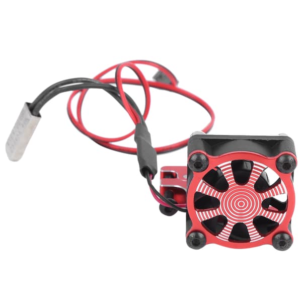 RC Modelbil Motor Køleventilator Køleplade med Termisk Sensor til 540 550 3650 3660Rød