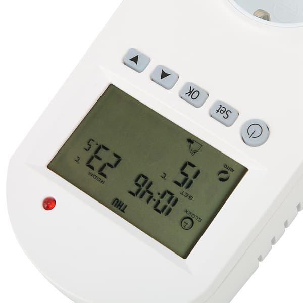 16A EU 230V Programmerbar Plug-in Termostat Elektrisk Varmetemperaturregulator