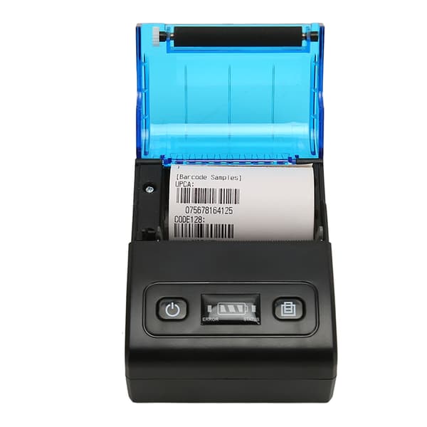 Bærbar termisk printer Multifunktionel Bluetooth 4.0 58 mm mini termisk kvitteringsprinter til butiksrestaurantvirksomhed EU-stik