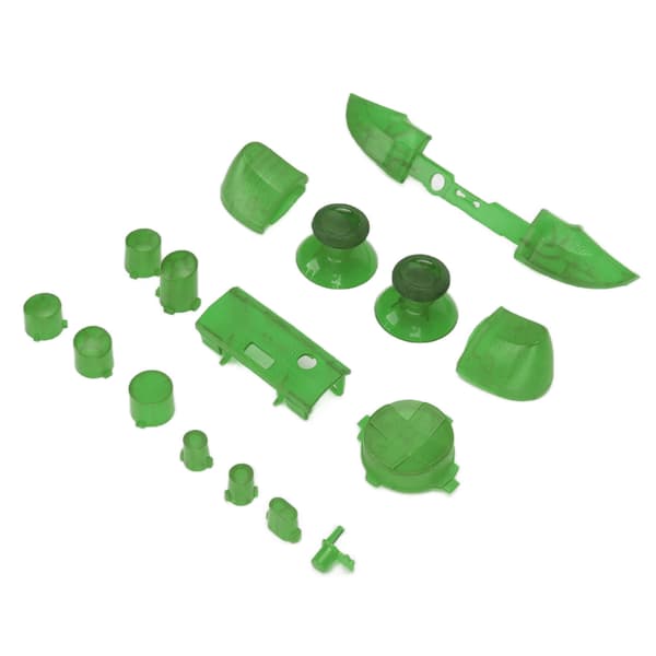 Full Buttons Mod Kits Trigger Full Trigger Module Set för XBOX Series X för XBOX Series S Controller Transparent Grön