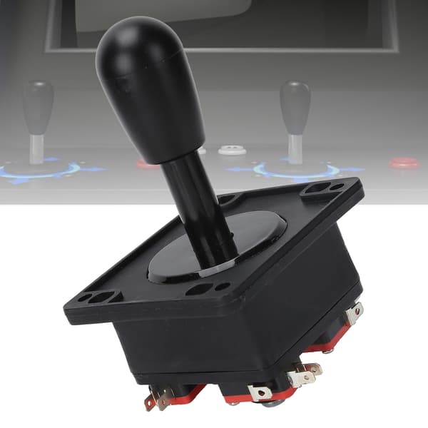 Arkadespil DIY-sæt Joystick-tilbehør med USB-encoderkortadapter til pc-spil Sort
