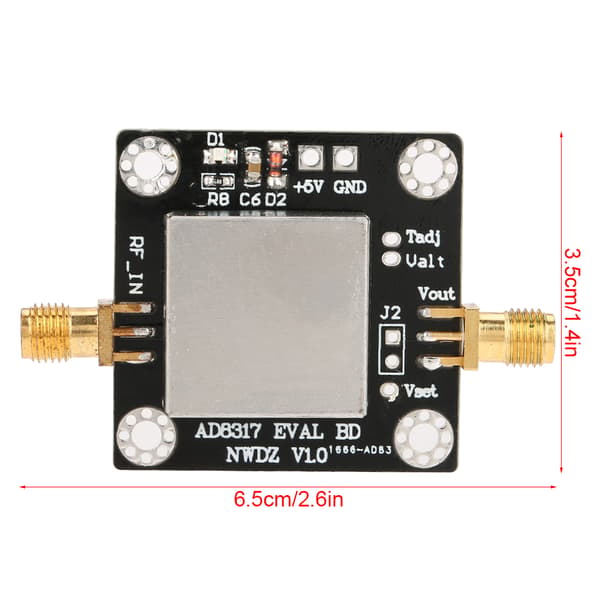 AD8317 1M-10GHz 60dB RF effektmåler Logaritmisk detektorkontroller til forstærker
