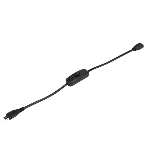 Micro USB hun til han forlængerkabel med 501 knapkontakt til Raspberry Pi