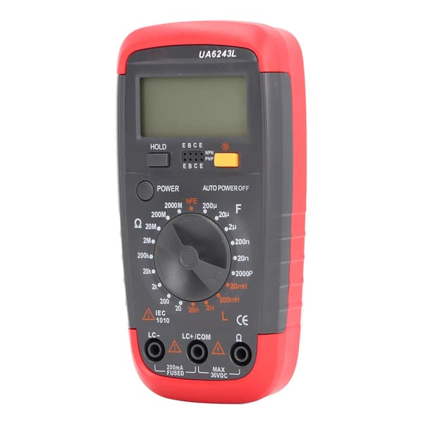 Digital multimeter med automatisk intervall, kapacitans, ohm-testare, bakgrundsbelyst LCD NCV-voltmeter