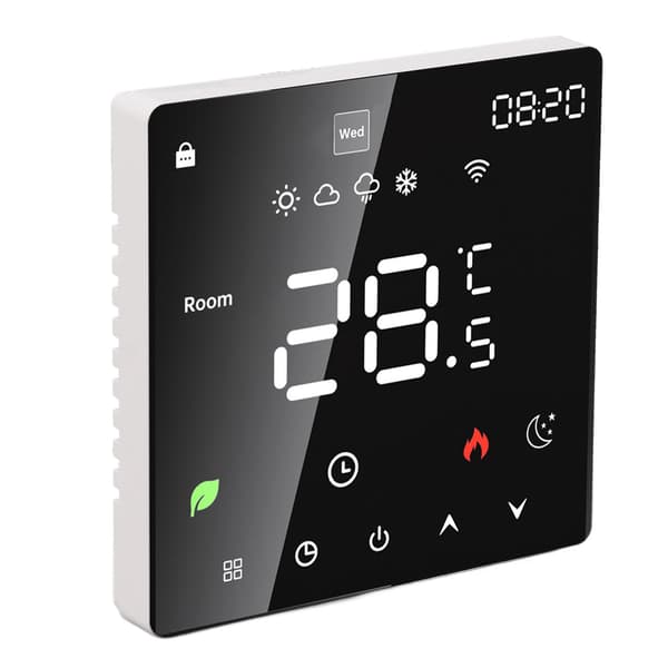 16A Smart Termostat LCD Farve Touchscreen PC Programmerbar Elektrisk Varmetermostat til Hjem Hotel Kontor AC 90 til 240V