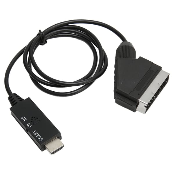 SCART til HD Multimedia Interface Konverter HD 1080P SCART til HD Multimedia Interface Adapterkabel til Lyd Video DC 5V