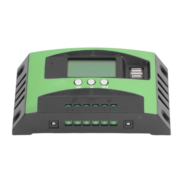 Solpanel Opladningsregulator 30A 12V/24V LCD-display Intelligent Regulator til PV-system