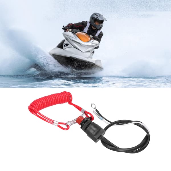 Universal Båt Utombordsmotor Dödsknapp med Säkerhetslina Kit