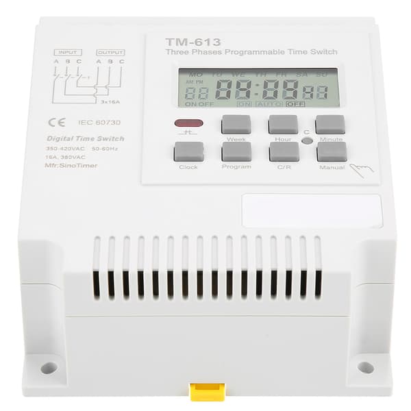 TM-163 Trefas 380V Smart Digital Veckoprogrammerbar Kontroll Strömbrytare