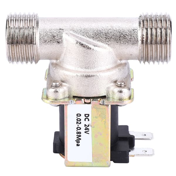 DC24V G1/2 NC Elektrisk Magnetventil Normalt Lukket Vandindløbsventil i Messing