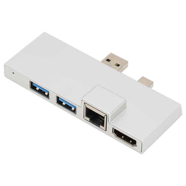 6 i 1 Dockingstation Tilbehør til udvidelsesdock i aluminiumslegering til Microsoft Pro 4/5/6