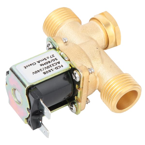 1/2\" NC elektrisk magnetventil i mässing, vatteninlopp DC 220V, 2-pack